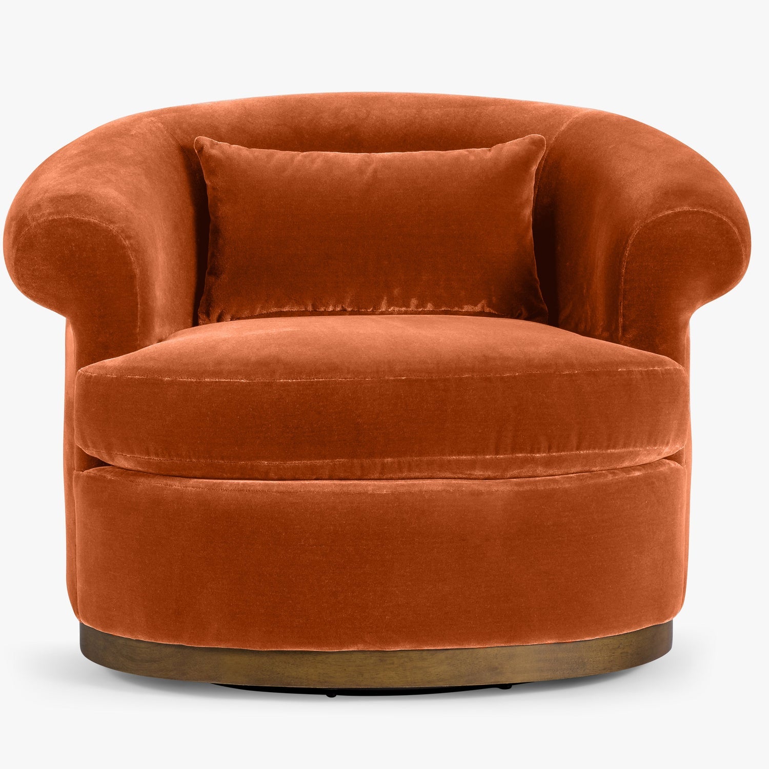 Co. House Designs Gracie Rust Swivel Chair