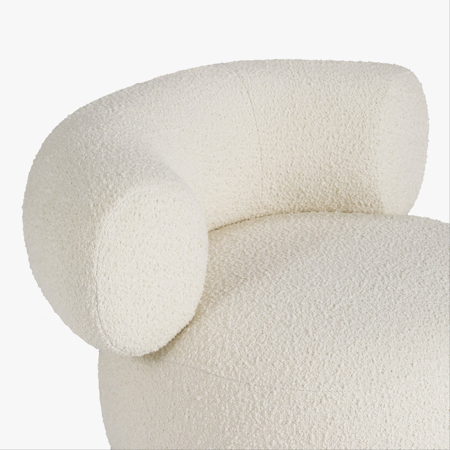 Co. House Designs Aubrey Ivory Swivel Chair