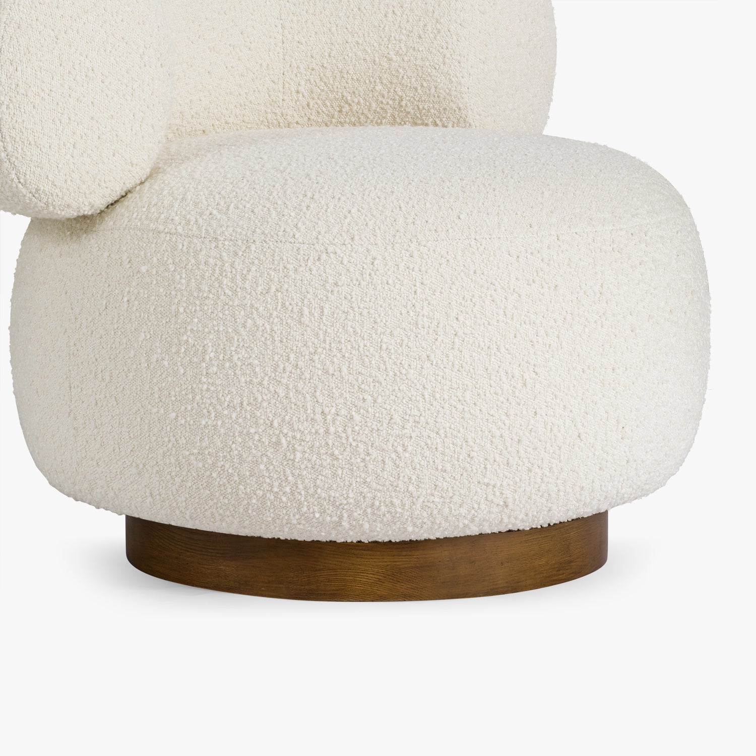 Co. House Designs Aubrey Ivory Swivel Chair