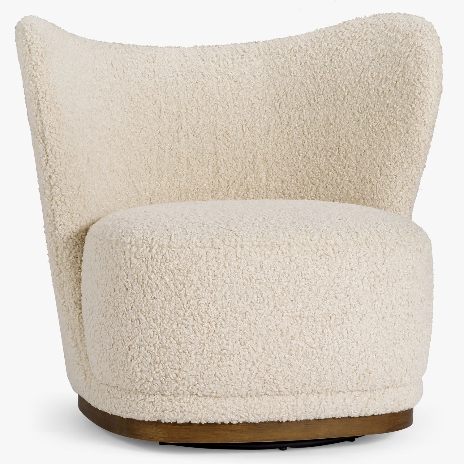 Co. House Designs Odell Ivory Swivel Chair