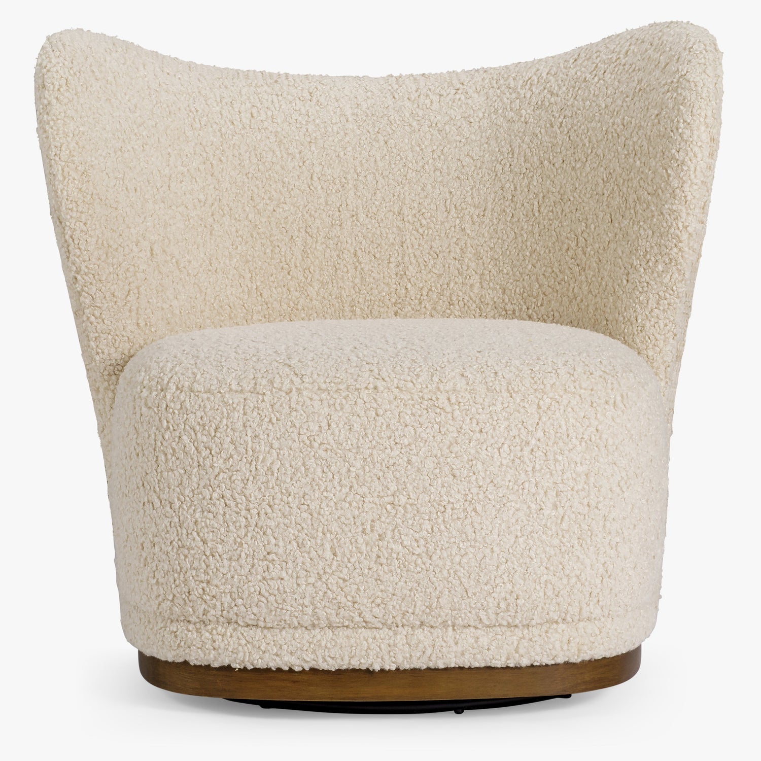 Co. House Designs Odell Ivory Swivel Chair