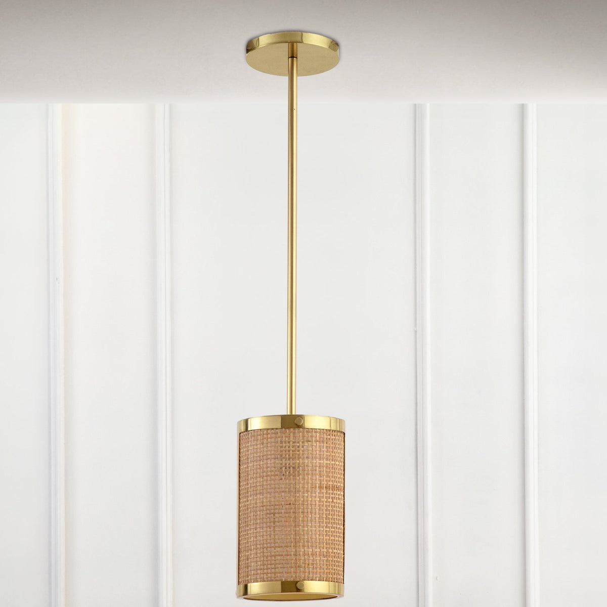 Co. House Designs Ubud Natural Pendant styled in a room setting