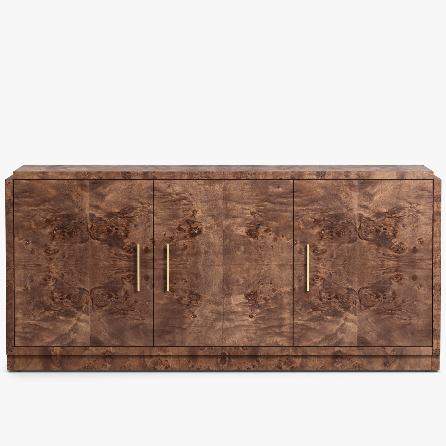 Front view of the Co. House Designs Wesley Burl Dark Buffet