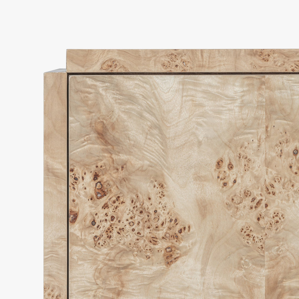 Close-up detail of the Co. House Designs Wesley Burl Light Buffet