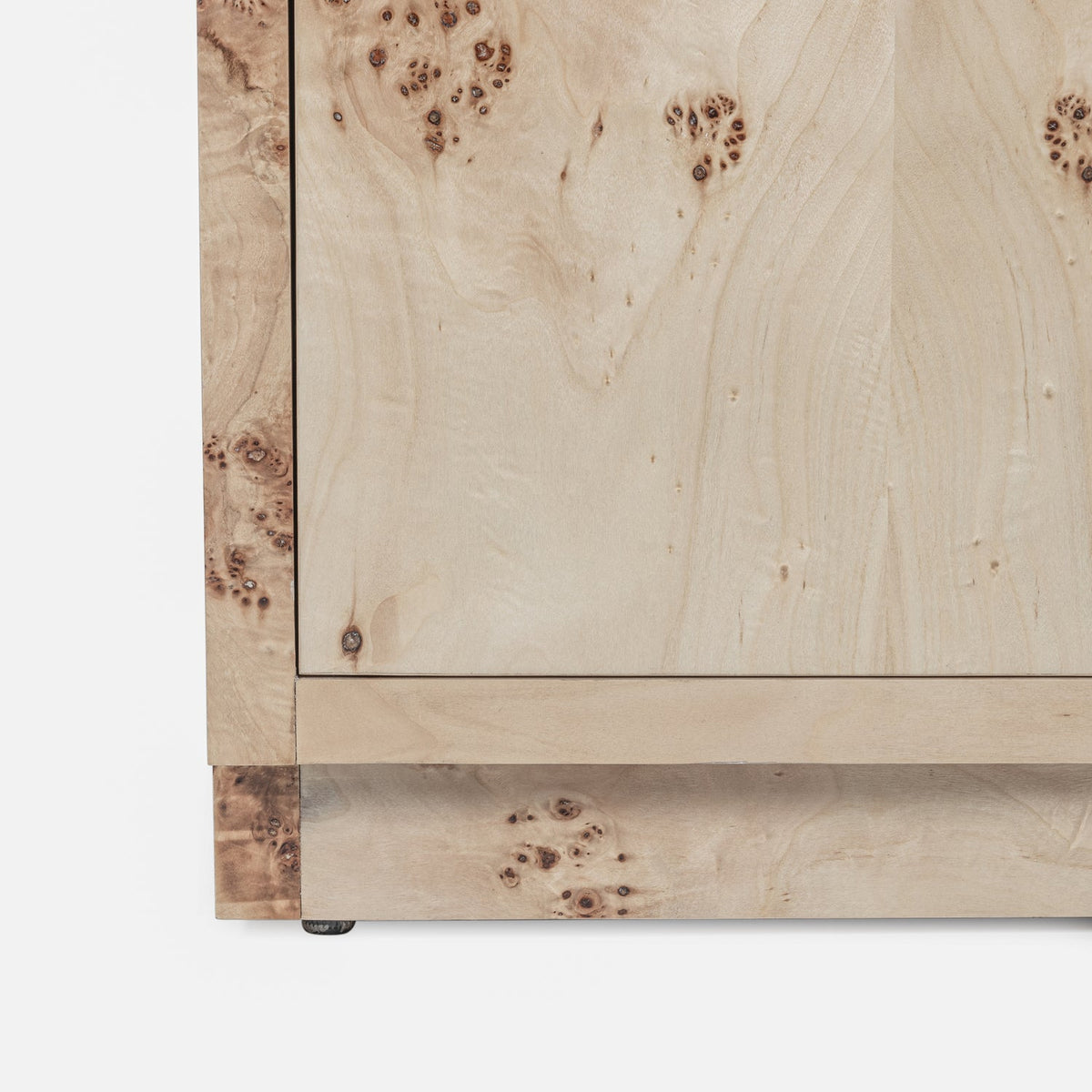 Close-up detail of the Co. House Designs Wesley Light Burl Cabinet (view 6)