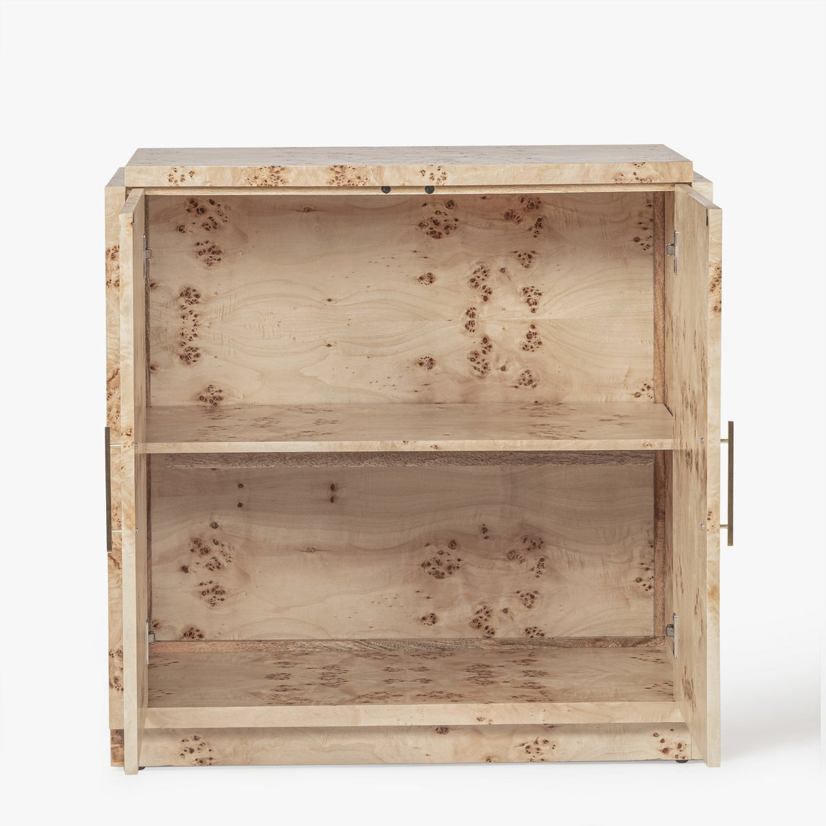 Front view of the Co. House Designs Wesley Light Burl Cabinet (view 2)