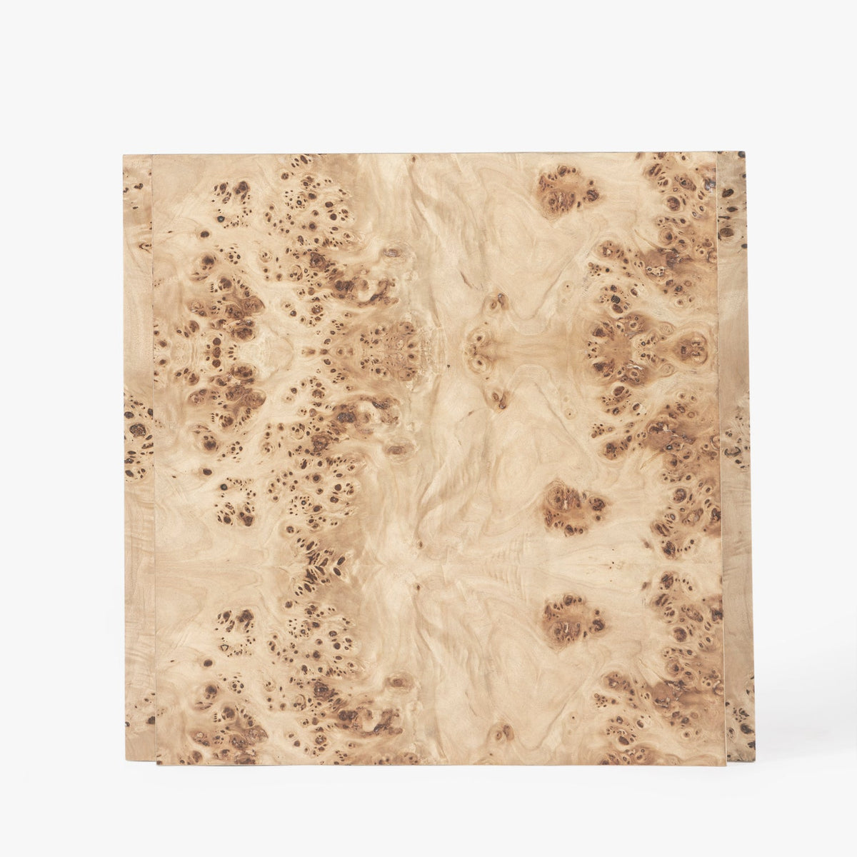 Top-down view of the Co. House Designs Wesley Light Burl Side Table