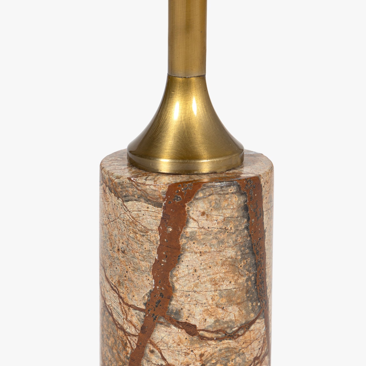 Co. House Designs Francesca Marble Brown Drink Table