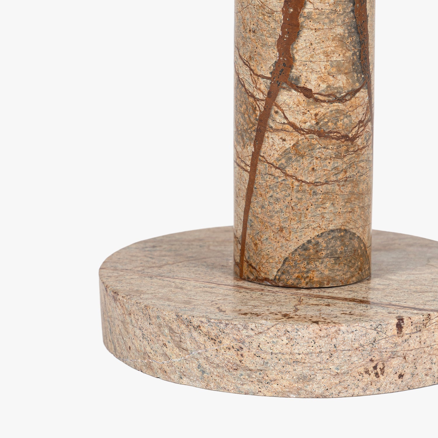 Co. House Designs Francesca Marble Brown Drink Table