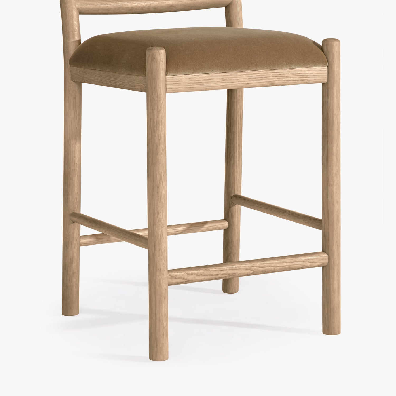 Black Birch Homes x Co. House Designs Bennett Light Oak Counter Stool Set of 2