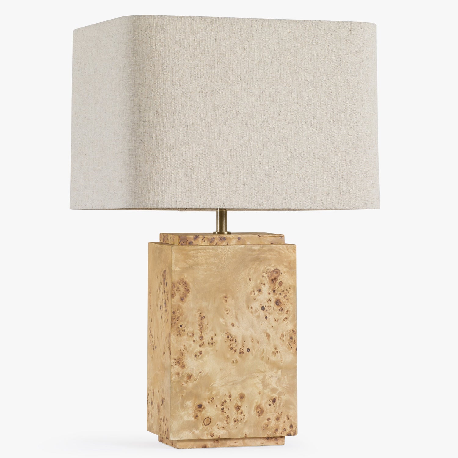 Co. House Designs Wesley Light Burl Table Lamp shown with the light off (view 2)