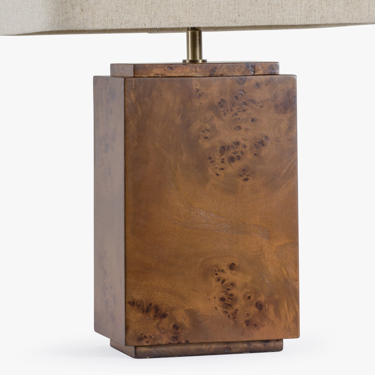 Close-up detail of the Co. House Designs Wesley Dark Burl Table Lamp (view 2)
