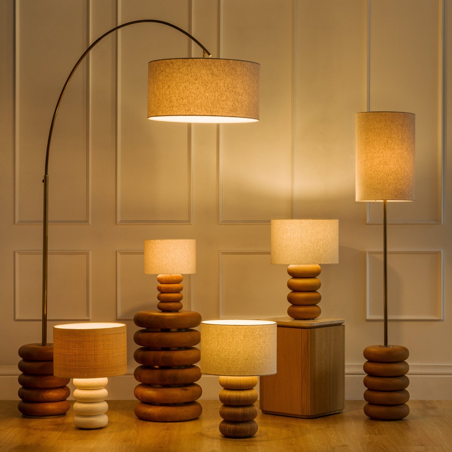Co. House Designs Sandia Arc Natural Floor Lamp