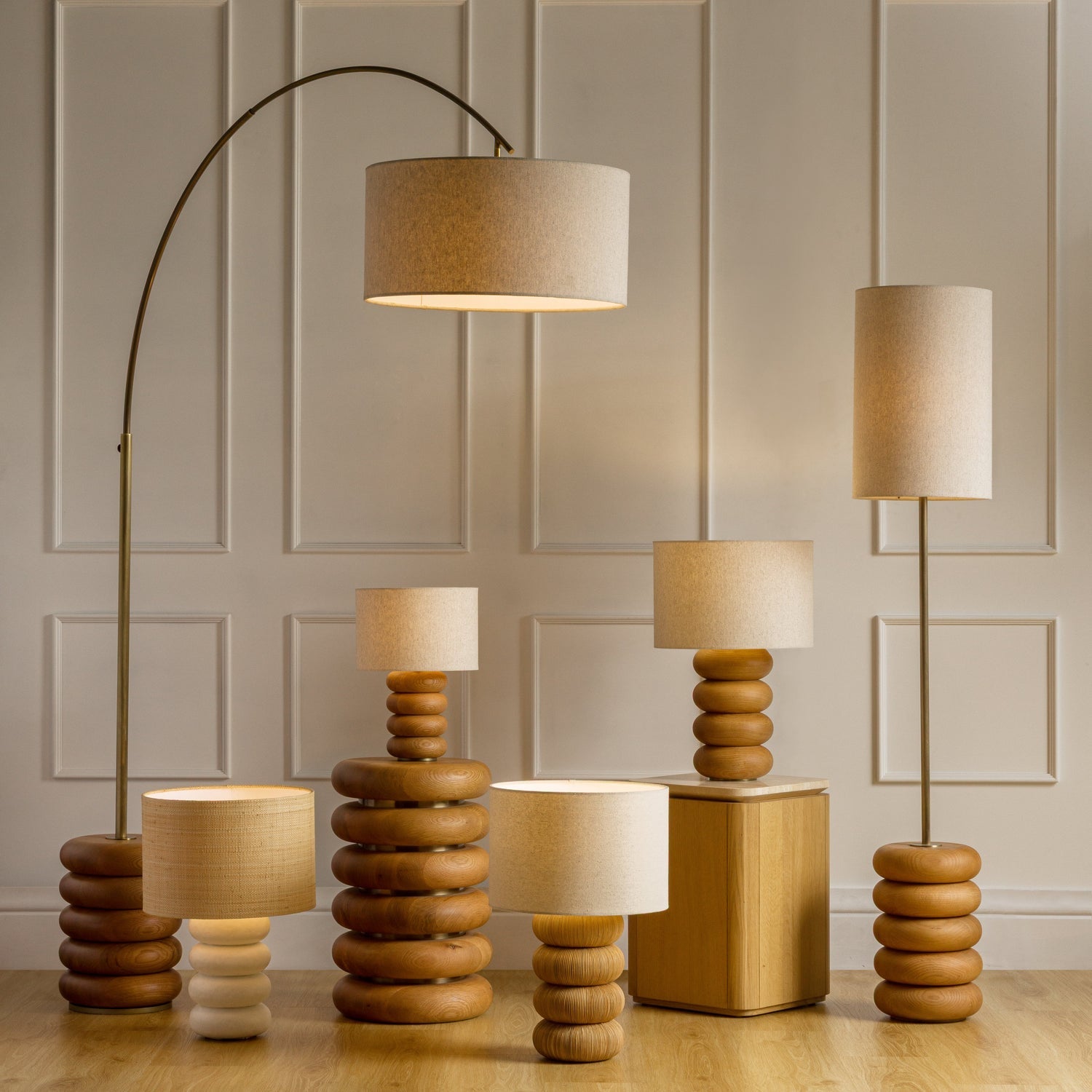 Co. House Designs Sandia Arc Natural Floor Lamp