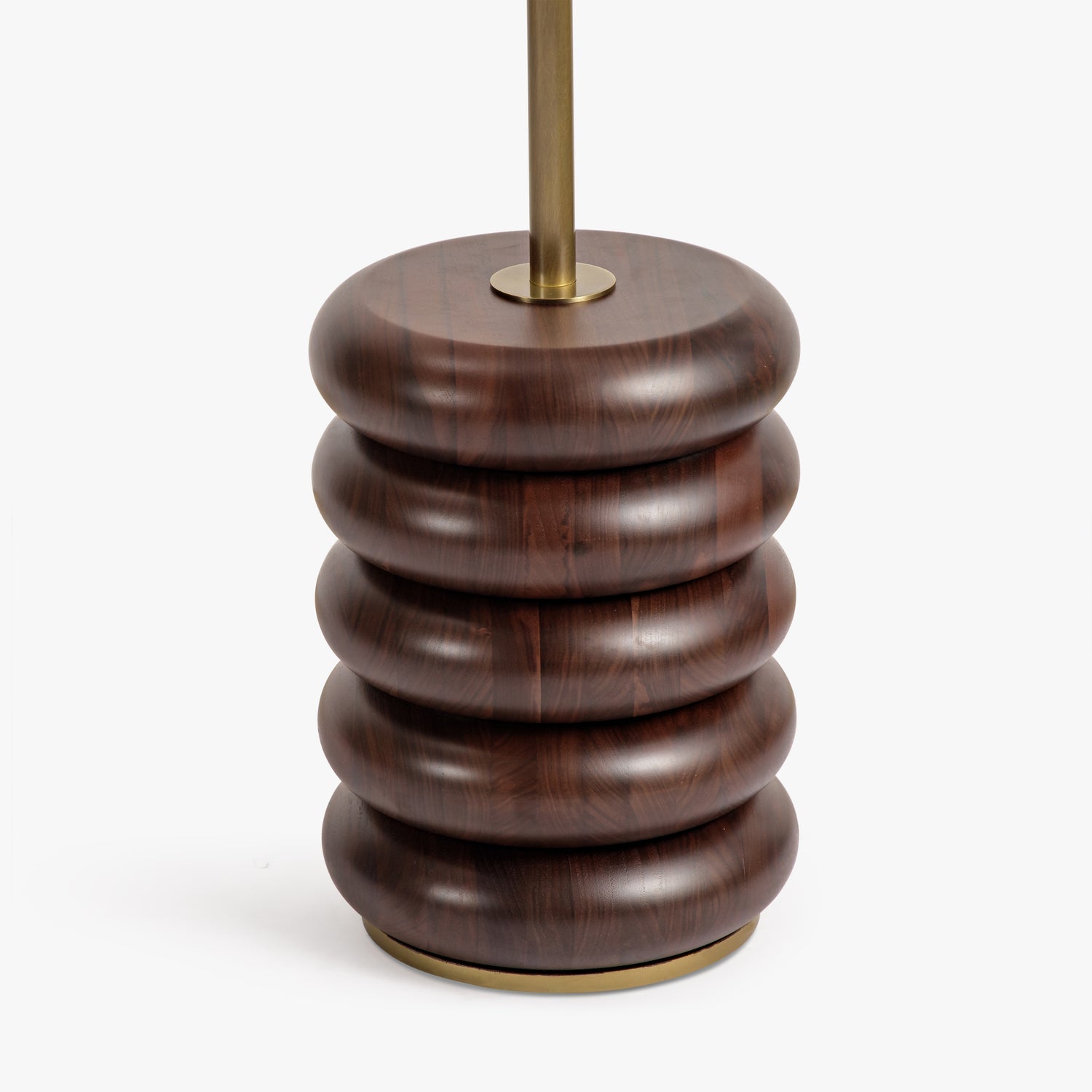 Co. House Designs Sandia Arc Walnut Floor Lamp