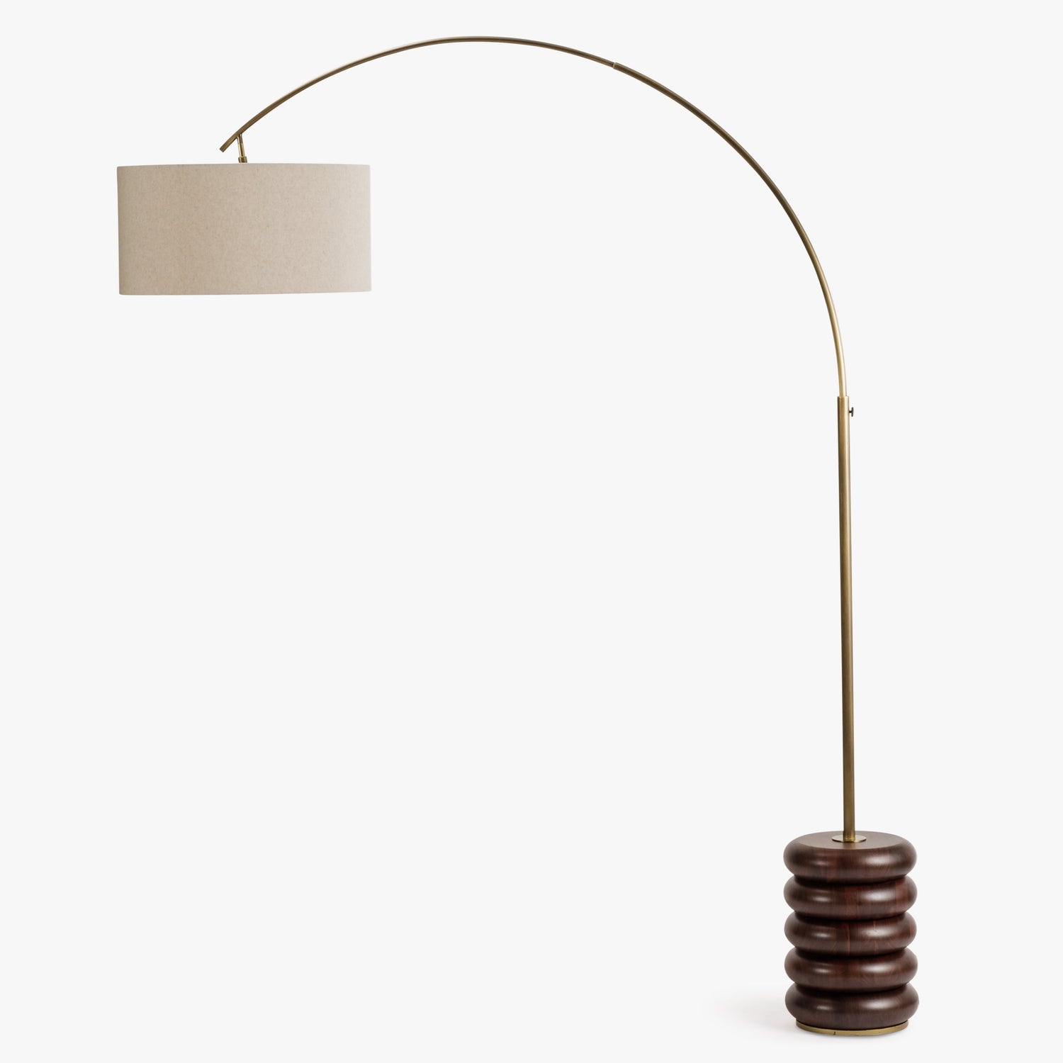 Co. House Designs Sandia Arc Walnut Floor Lamp