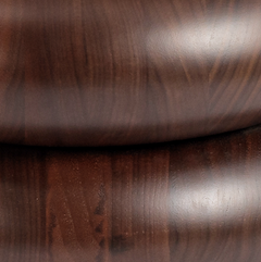 Co. House Designs Sandia Arc Walnut Floor Lamp