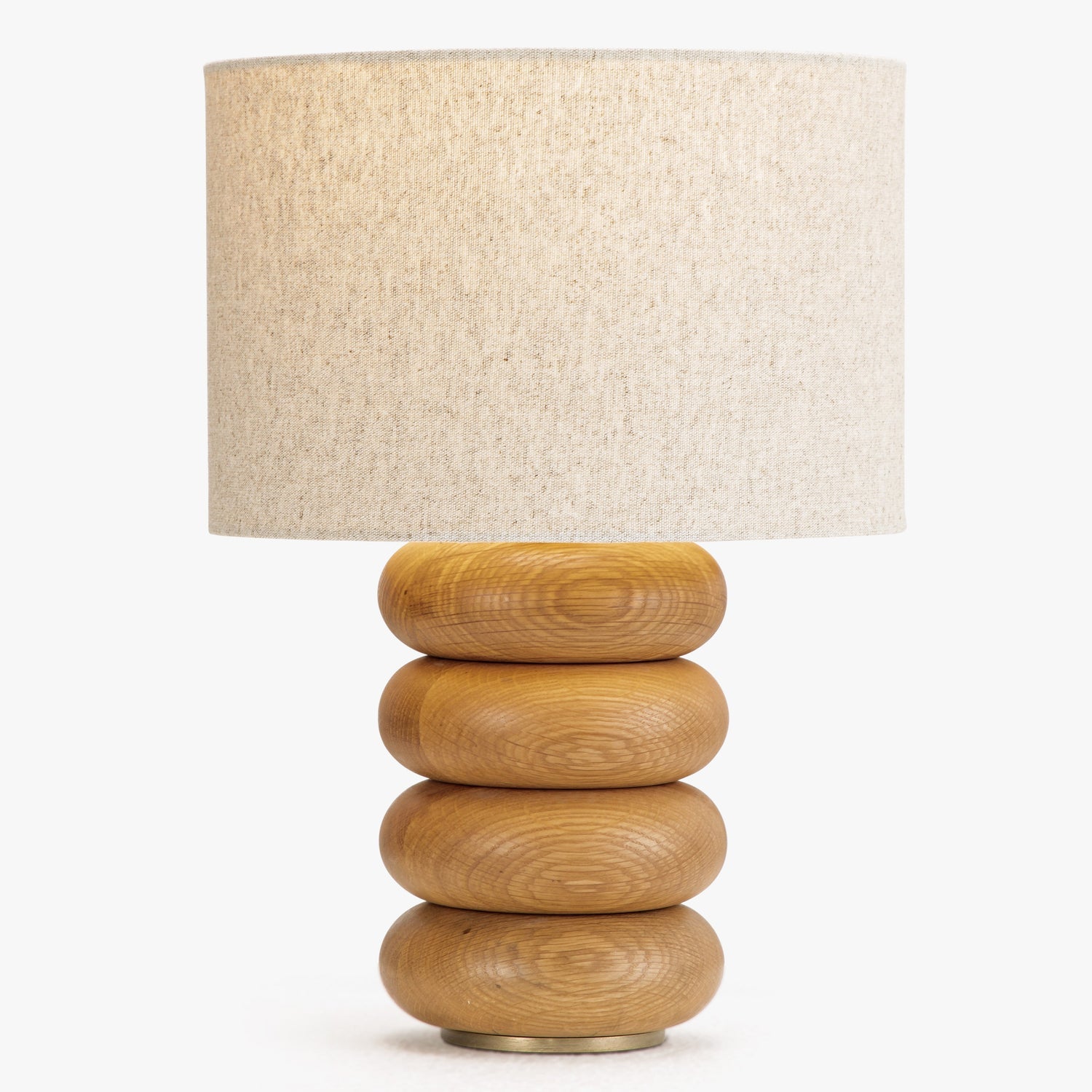 Co. House Designs Sandia Oak Wood Natural Small Table Lamp