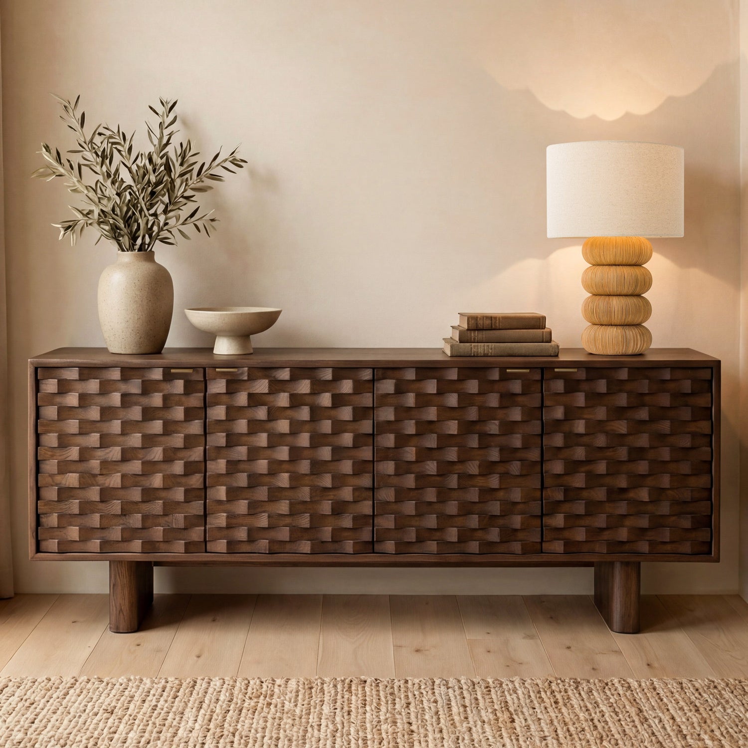 Co. House Designs Lani Oak Dark Walnut Buffet