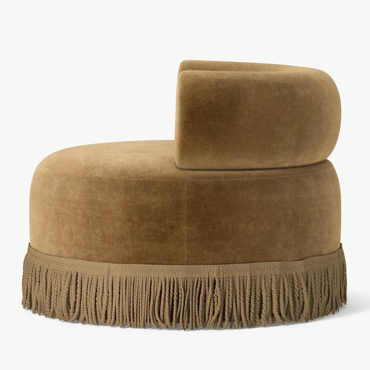 Button Atelier x Co. House Designs Lenny Faux Mohair Swivel Chair