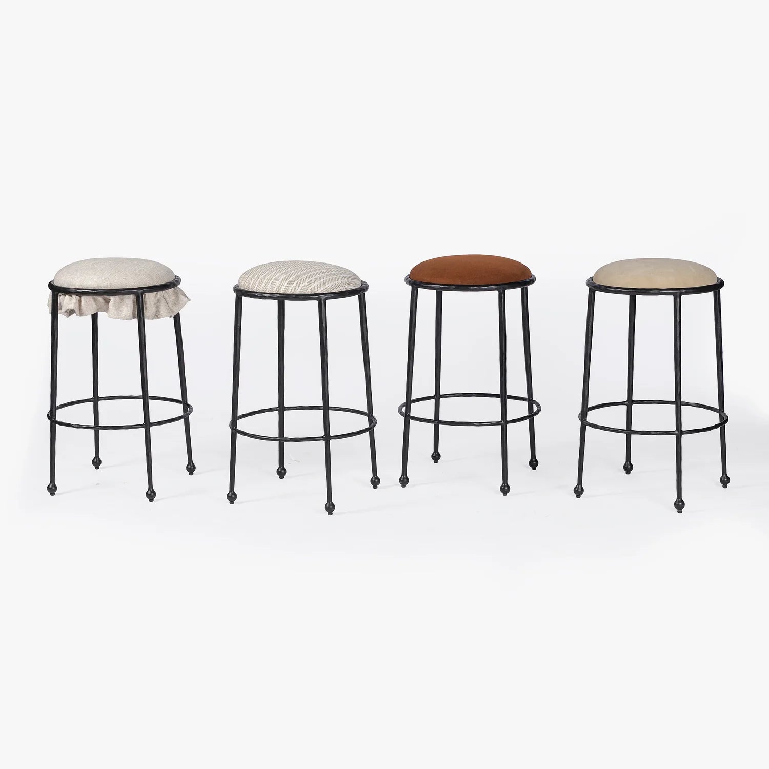 MENO HOME x Co. House Designs Rook Copper Hammered Counter Stool