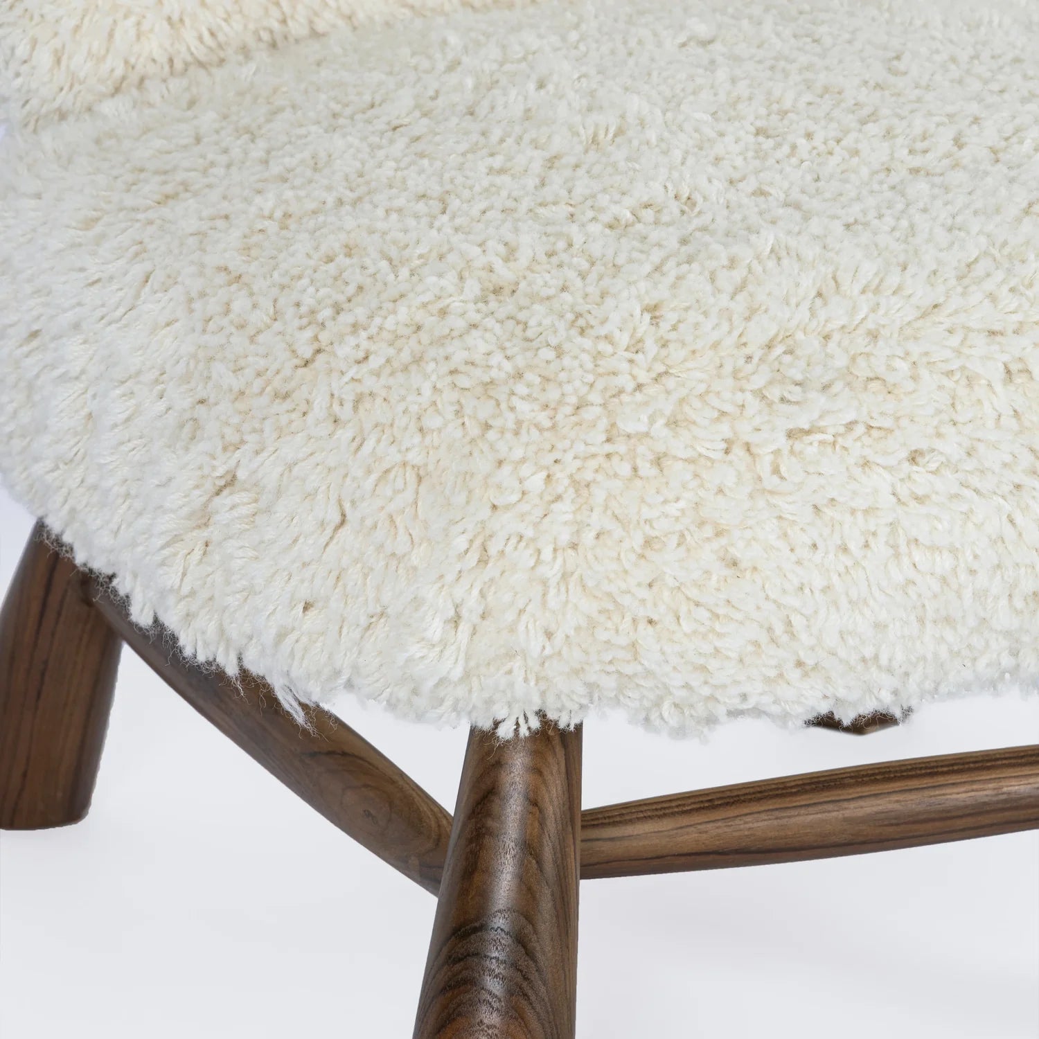 MENO HOME x Co. House Designs Marl Natural Teak Slipper Chair