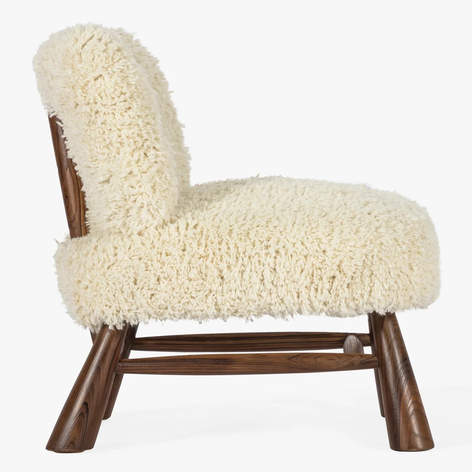 MENO HOME x Co. House Designs Marl Natural Teak Slipper Chair