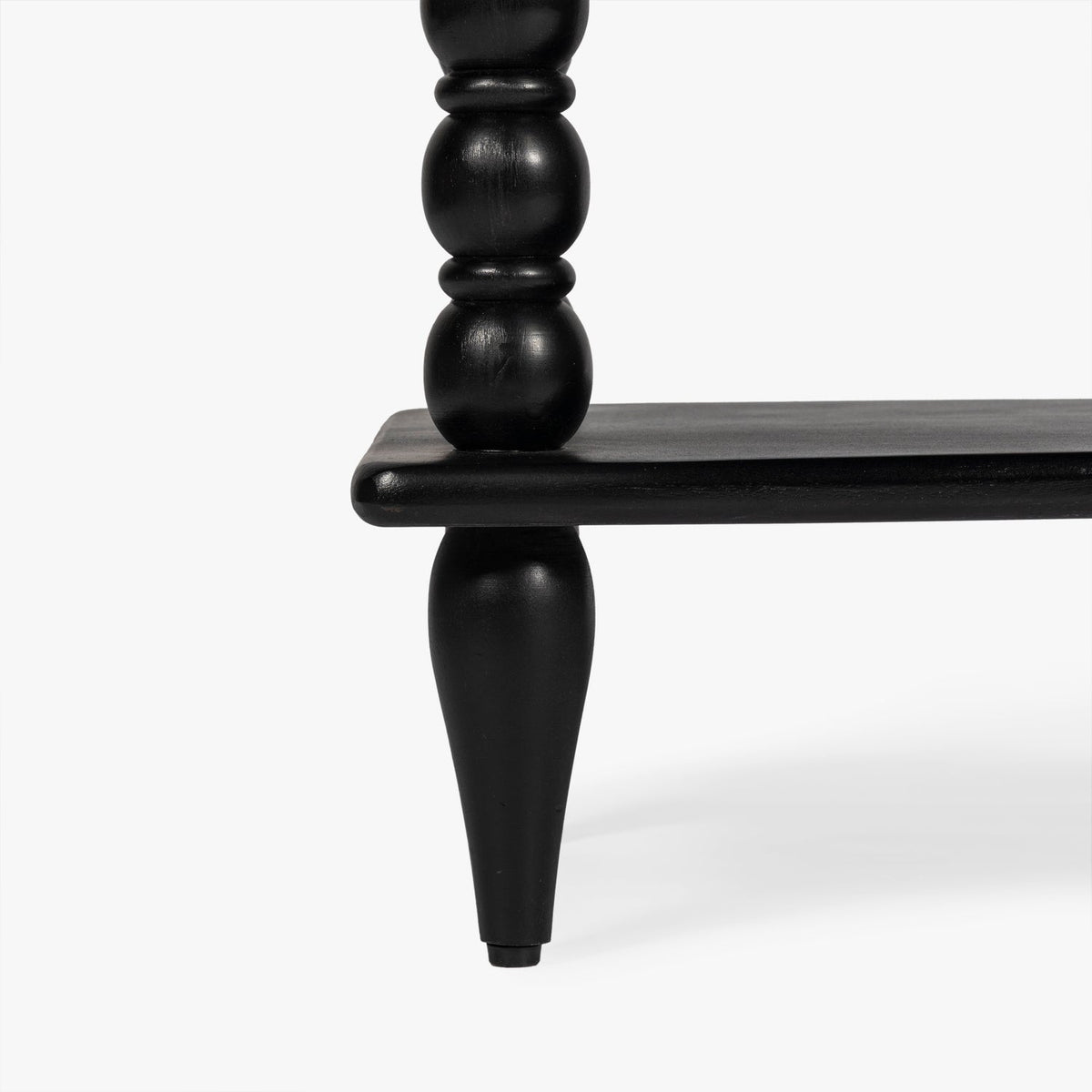 Close-up detail of the Co. House Designs Spindle Black Tall Bookcase (view 4)