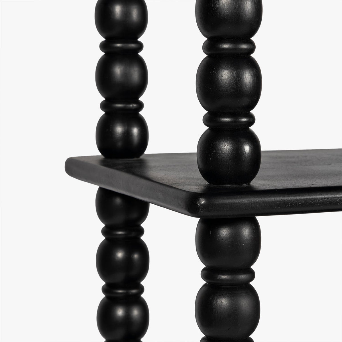 Close-up detail of the Co. House Designs Spindle Black Tall Bookcase (view 2)