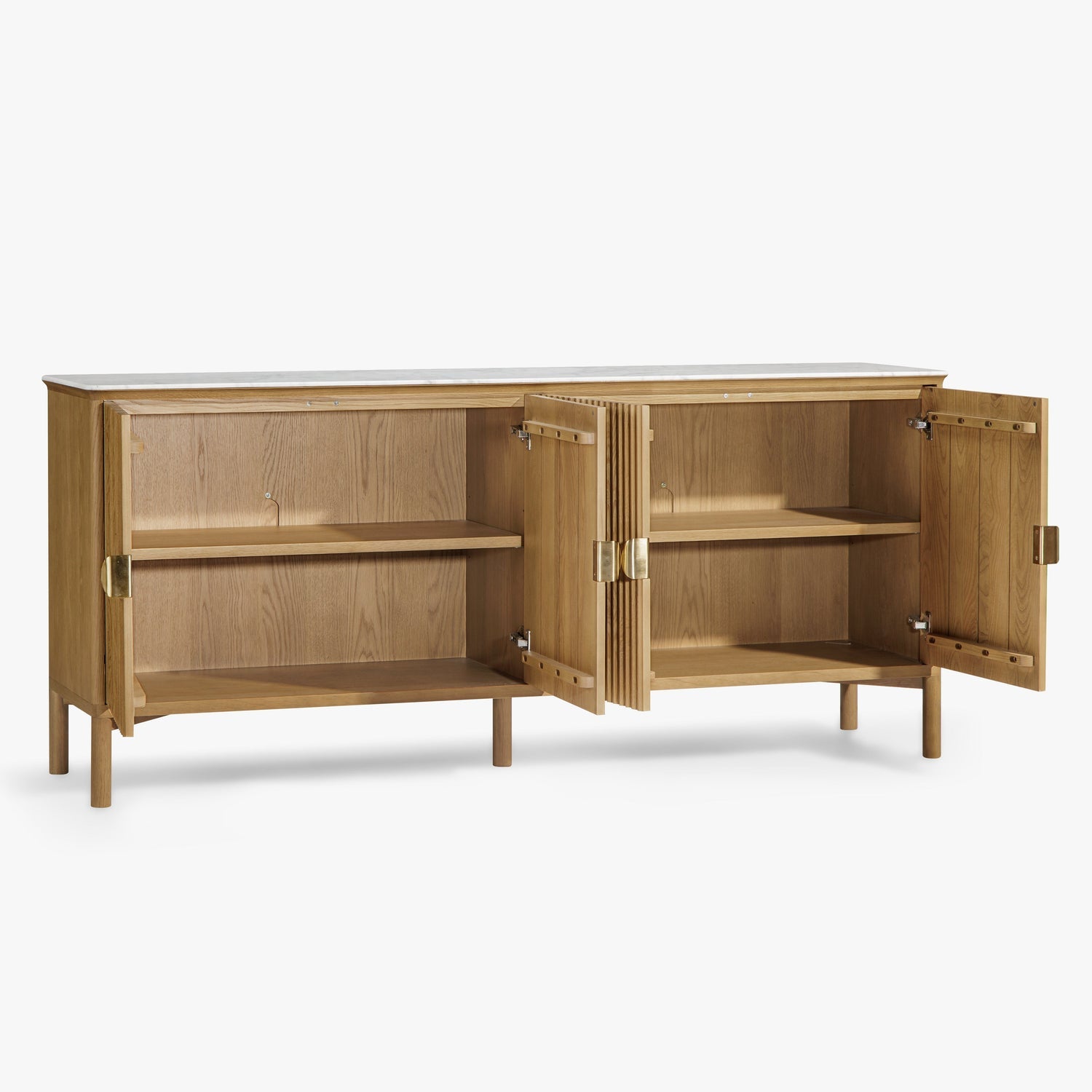 Co. House Designs Olive 4-Door Oak Light Buffet
