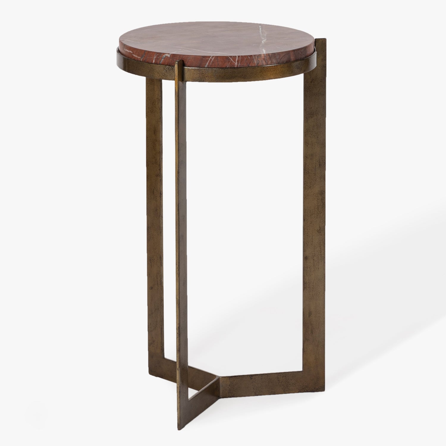 Co. House Designs Bowden Clear with Golden Stain Side Table