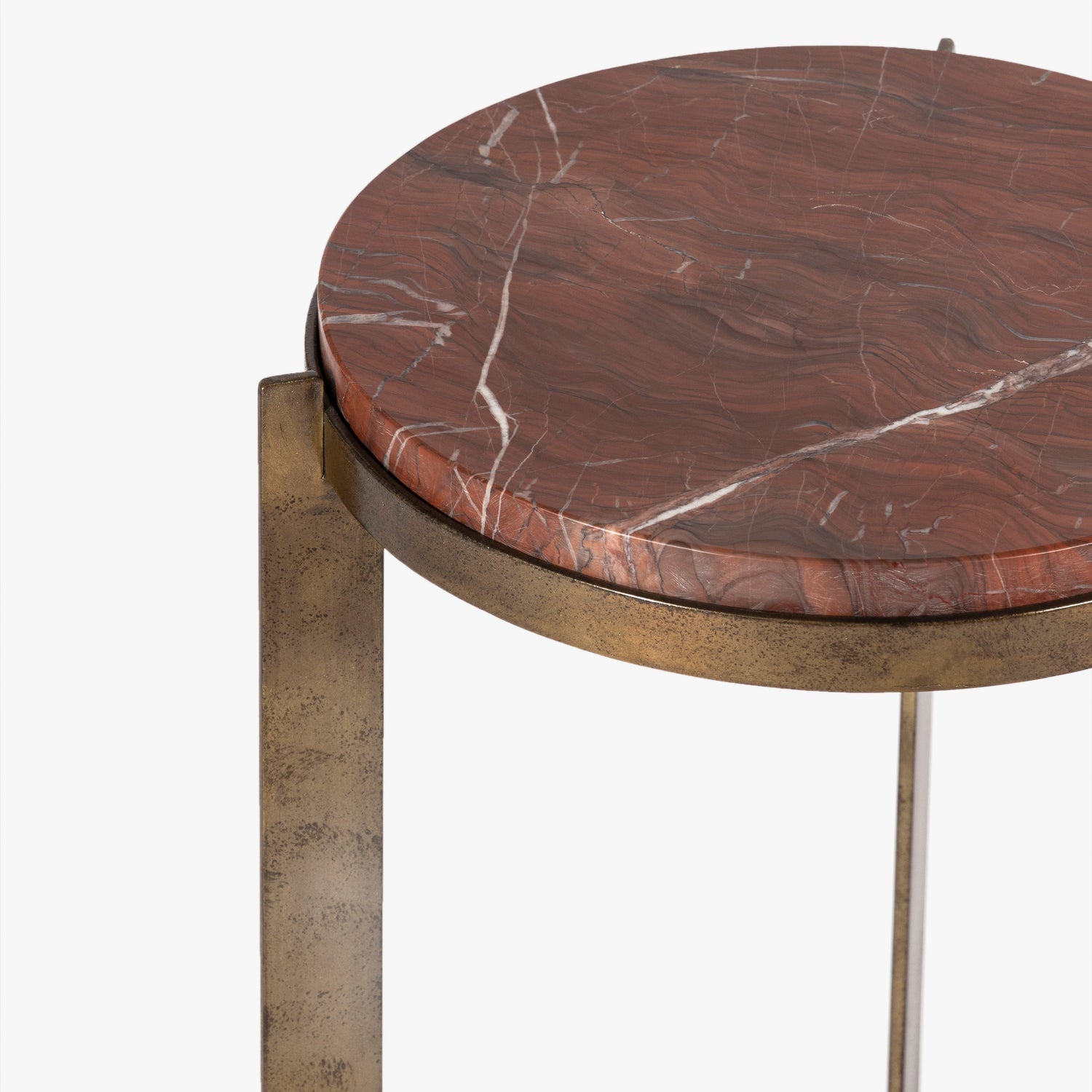 Co. House Designs Bowden Clear with Golden Stain Side Table