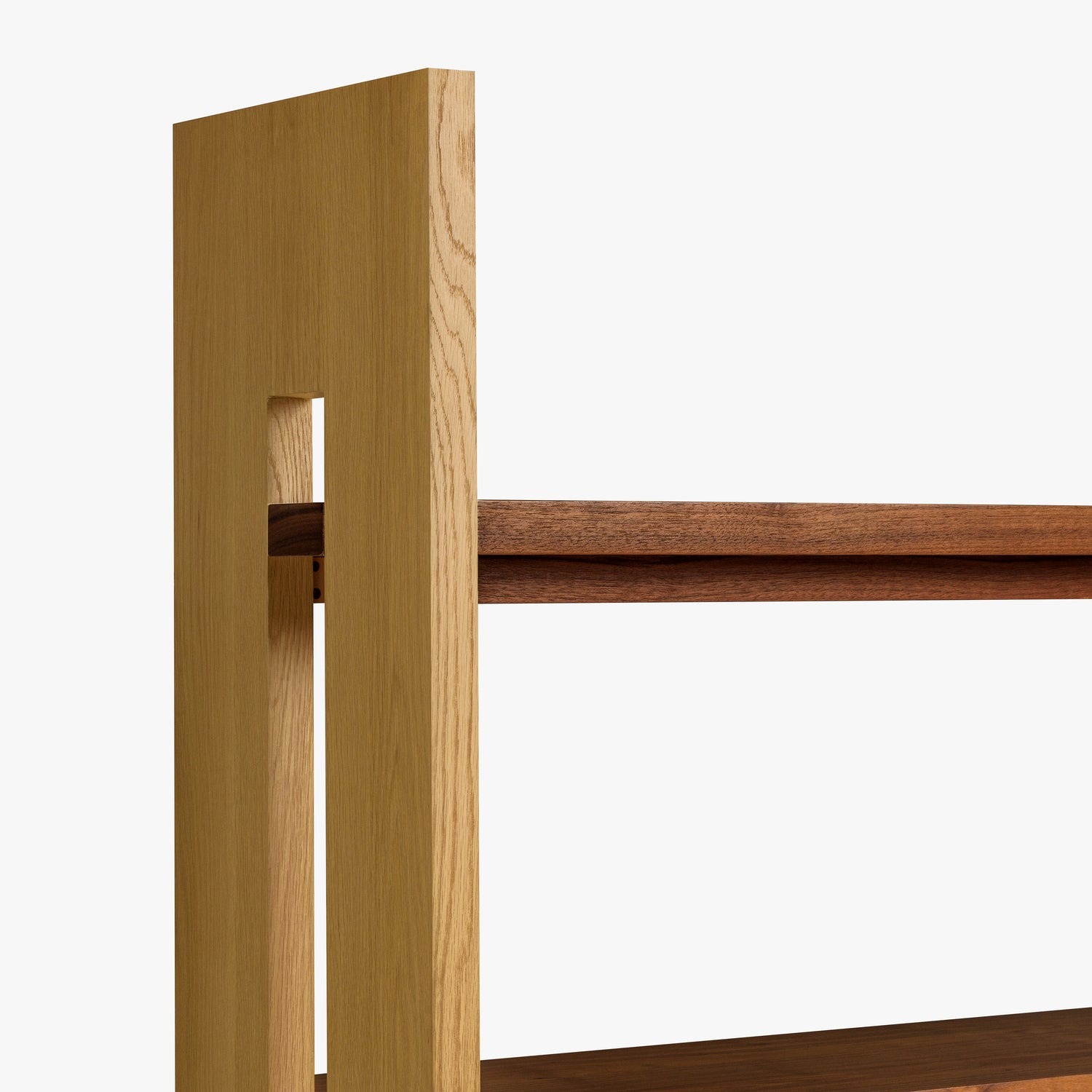 Co. House Designs Leo Natural Oak and Walnut Bookcase
