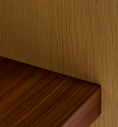 Co. House Designs Leo Natural Oak and Walnut Bookcase