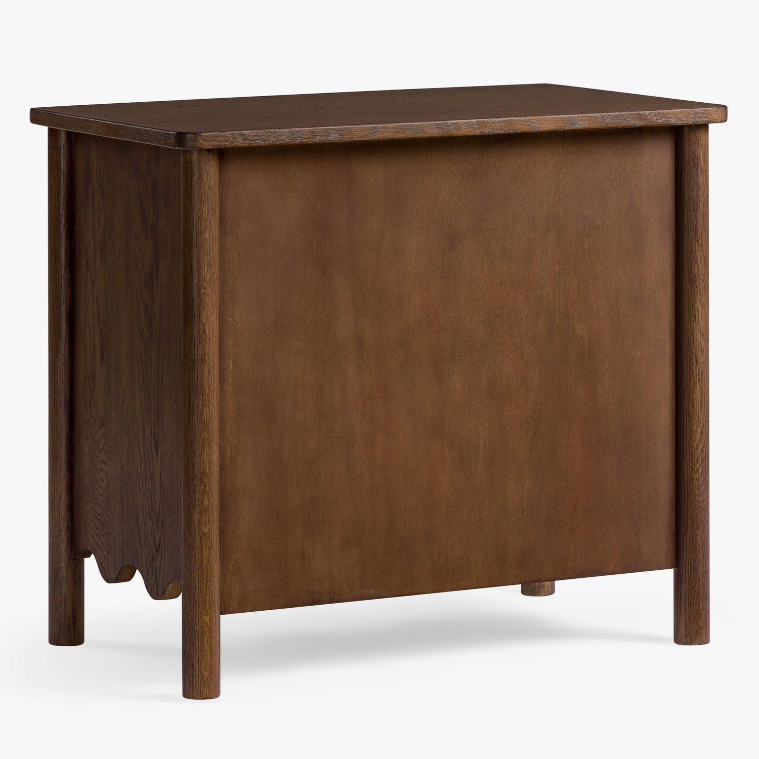 Co. House Designs Onda 3-Drawer Oak Walnut Nightstand