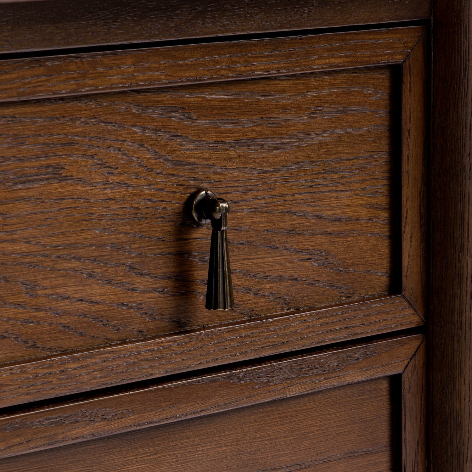 Co. House Designs Onda 3-Drawer Oak Walnut Nightstand
