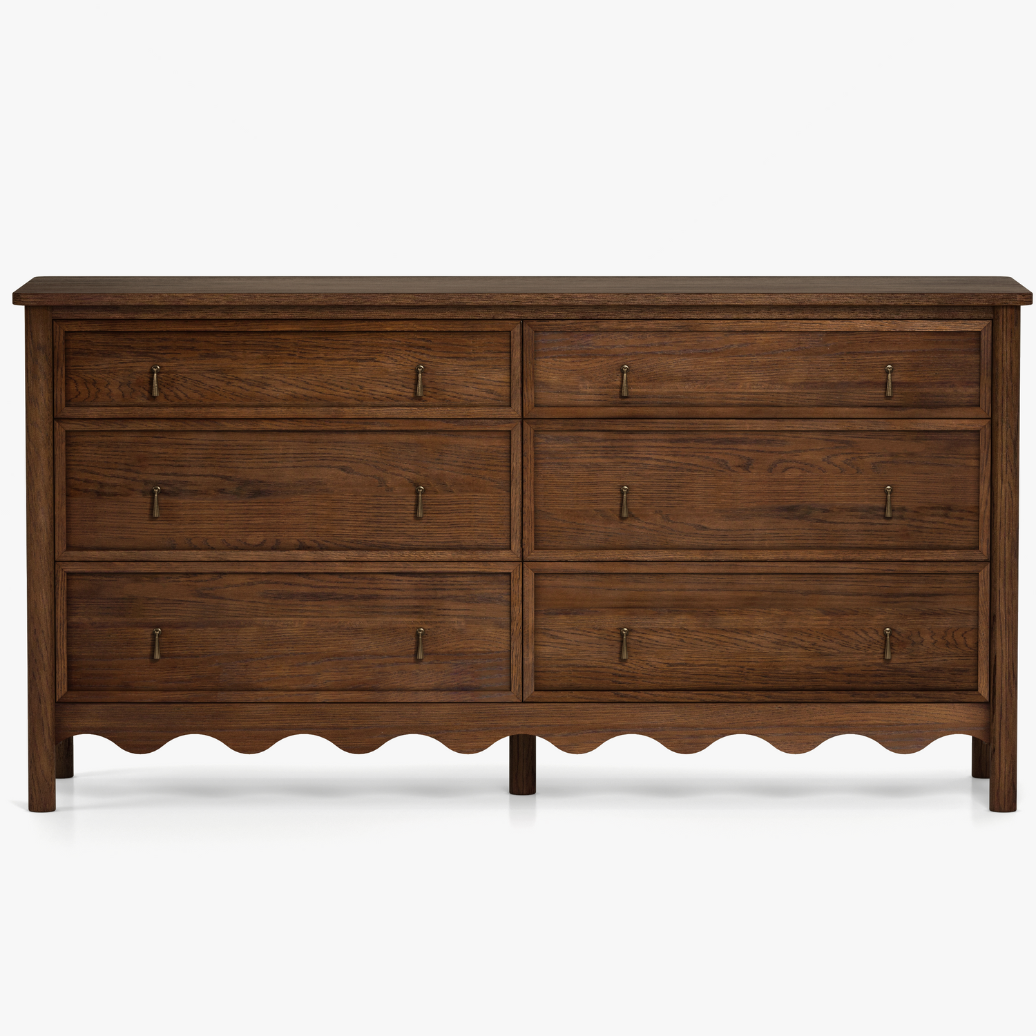 Co. House Designs Onda 6-Drawer Oak Walnut Dresser