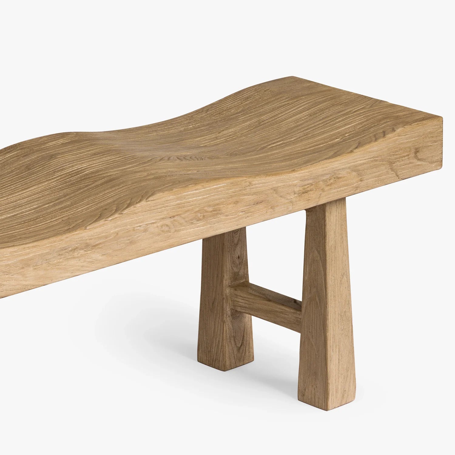 Button Atelier x Co. House Designs Mesa Reclaimed Elm Brown Bench