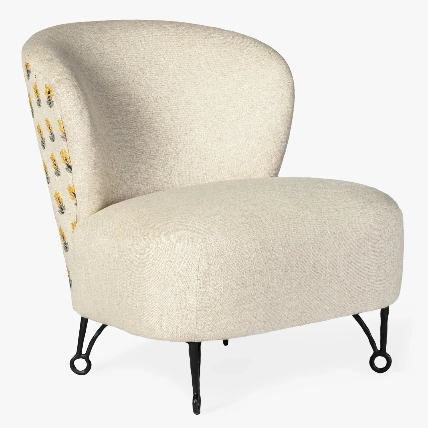 MENO HOME x Co. House Designs Cove Ivory Slipper Chair