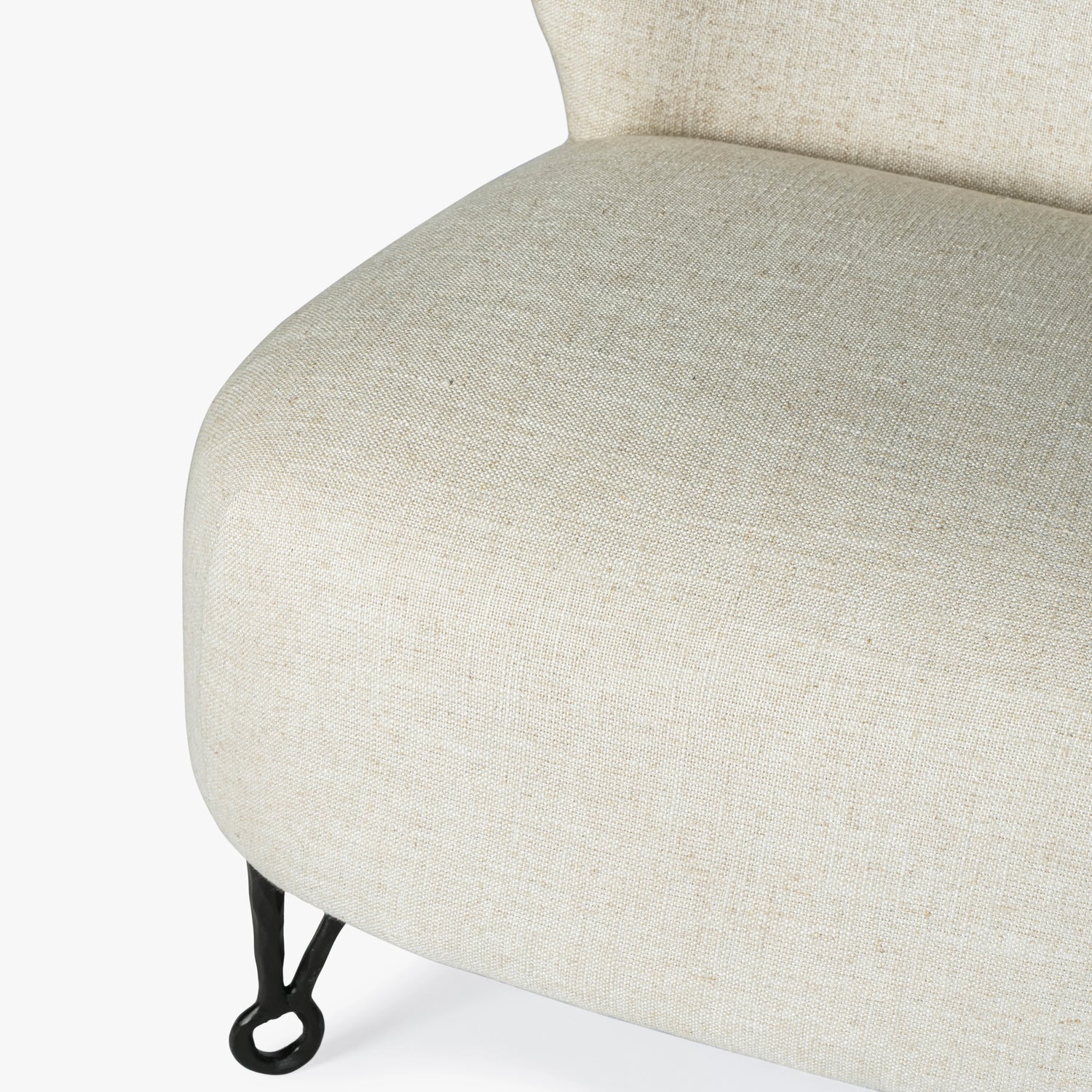 MENO HOME x Co. House Designs Cove Ivory Slipper Chair