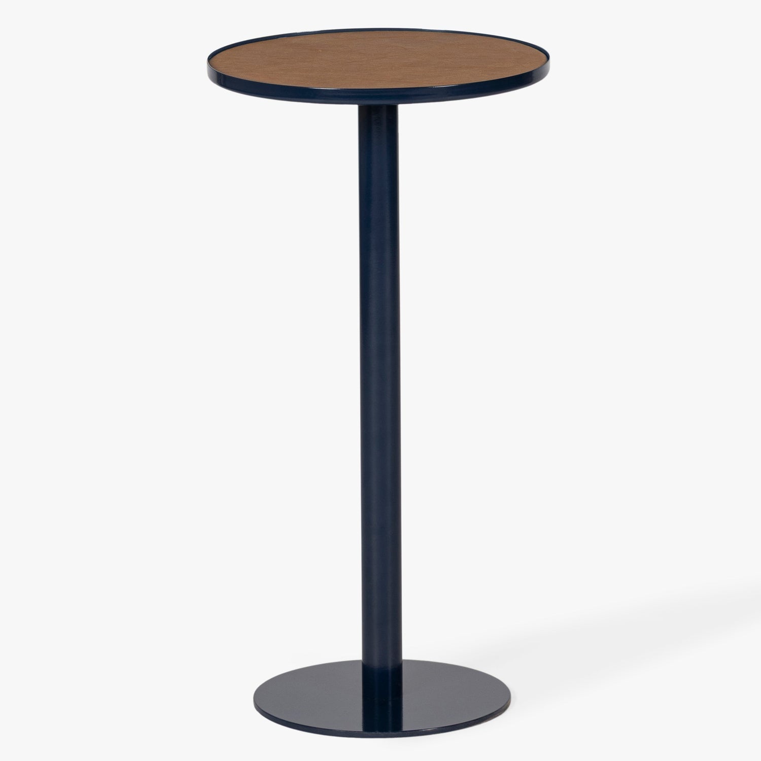 Co. House Designs Calder Leather Oxford Blue Drink Table