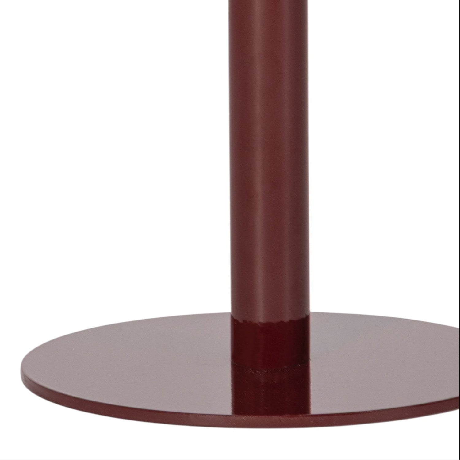 Co. House Designs Calder Leather Ruby Red Drink Table