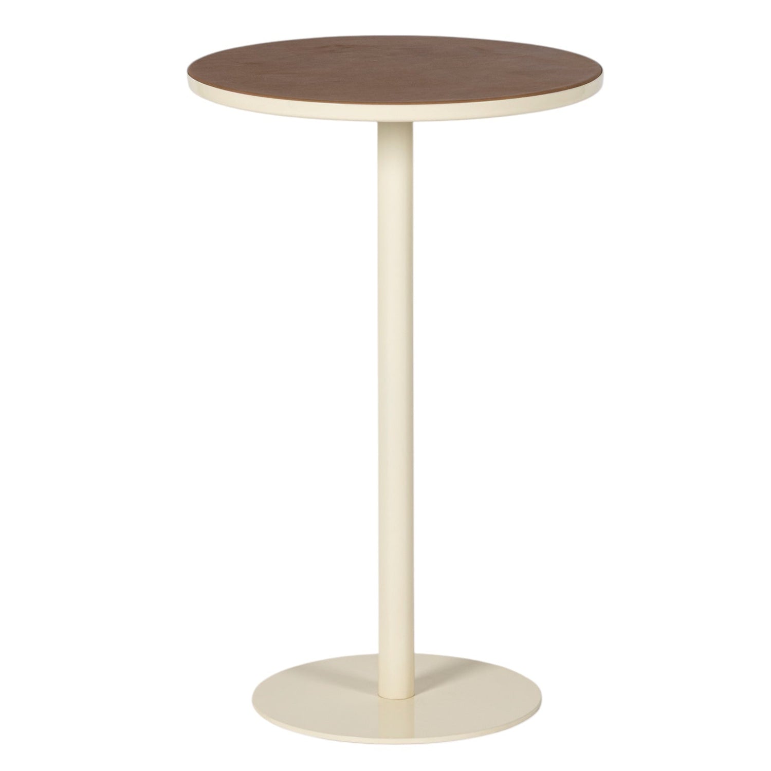 Co. House Designs Calder Leather Ivory Side Table