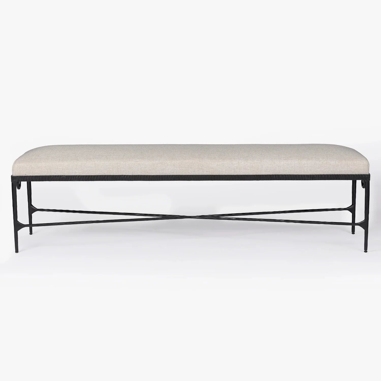 MENO HOME x Co. House Designs Loam Natural Hammered Bench