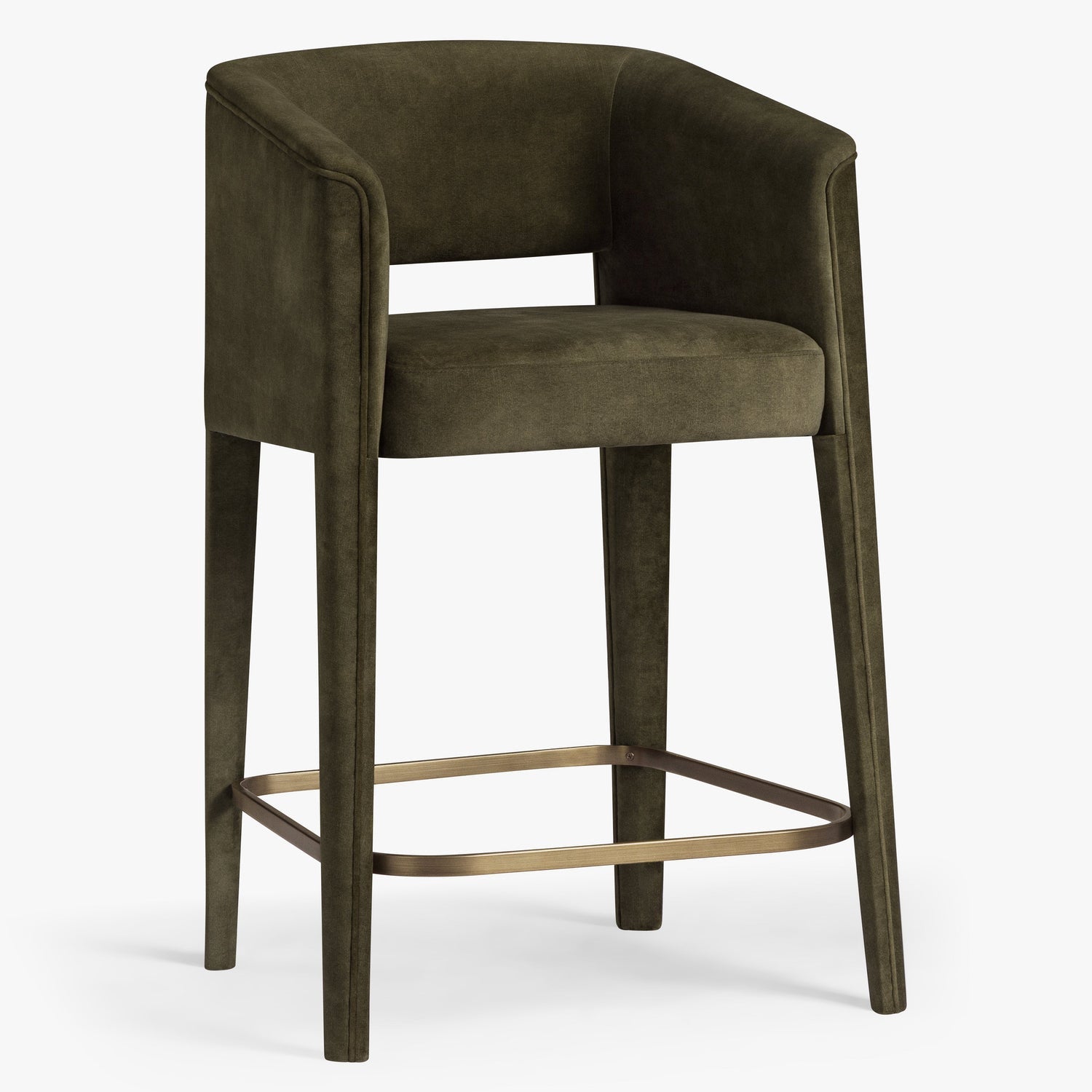 Co. House Designs Nico Macau Moss Counter Stool