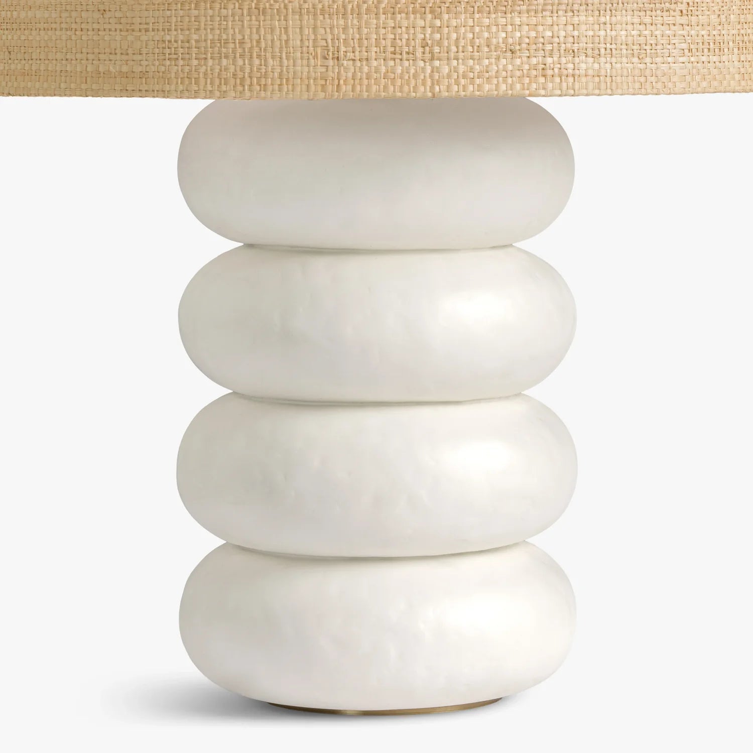 Co. House Designs Sandia Plaster White Table Lamp