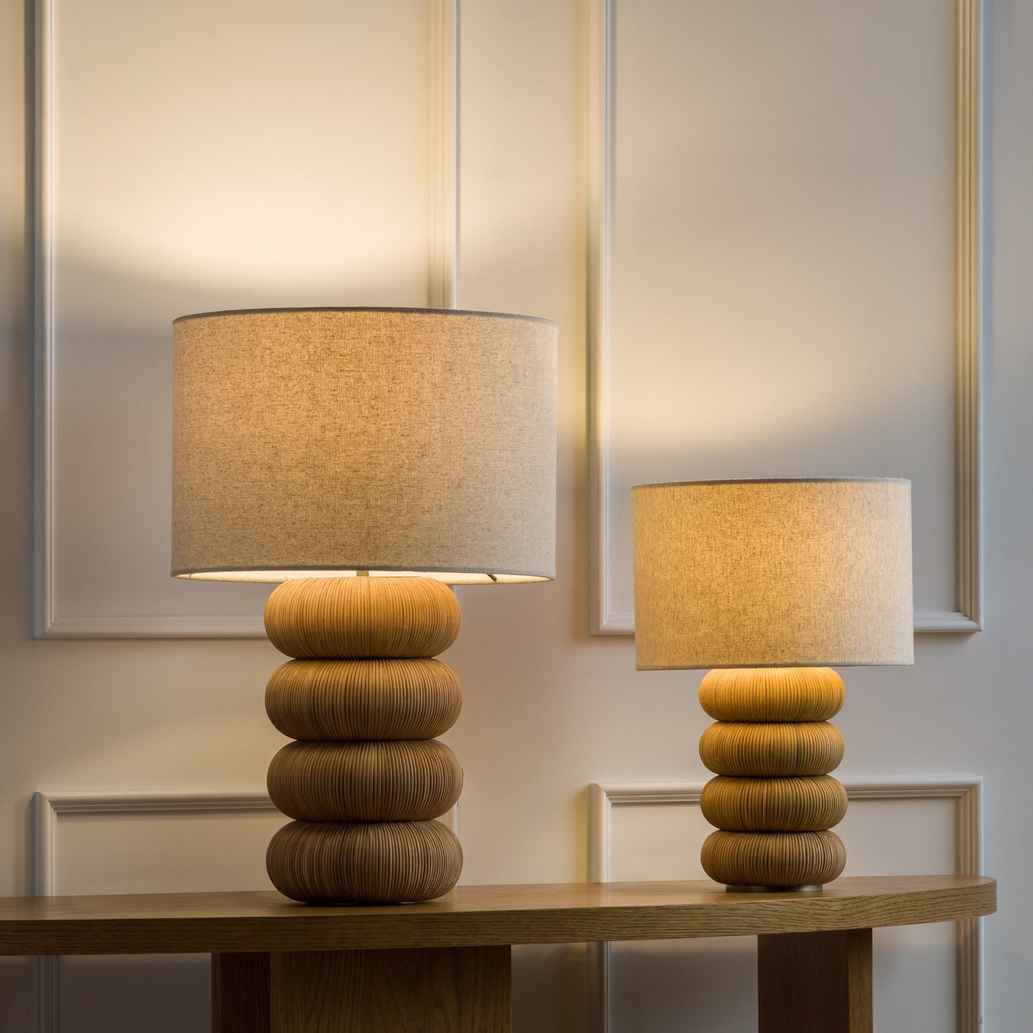 Co. House Designs Sandia Rattan Table Lamp