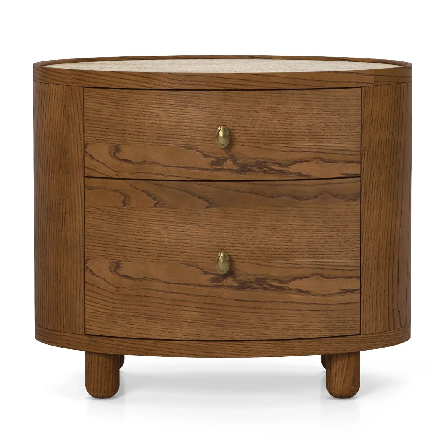 Button Atelier x Co. House Designs Laguna Oak Dark Walnut End Table