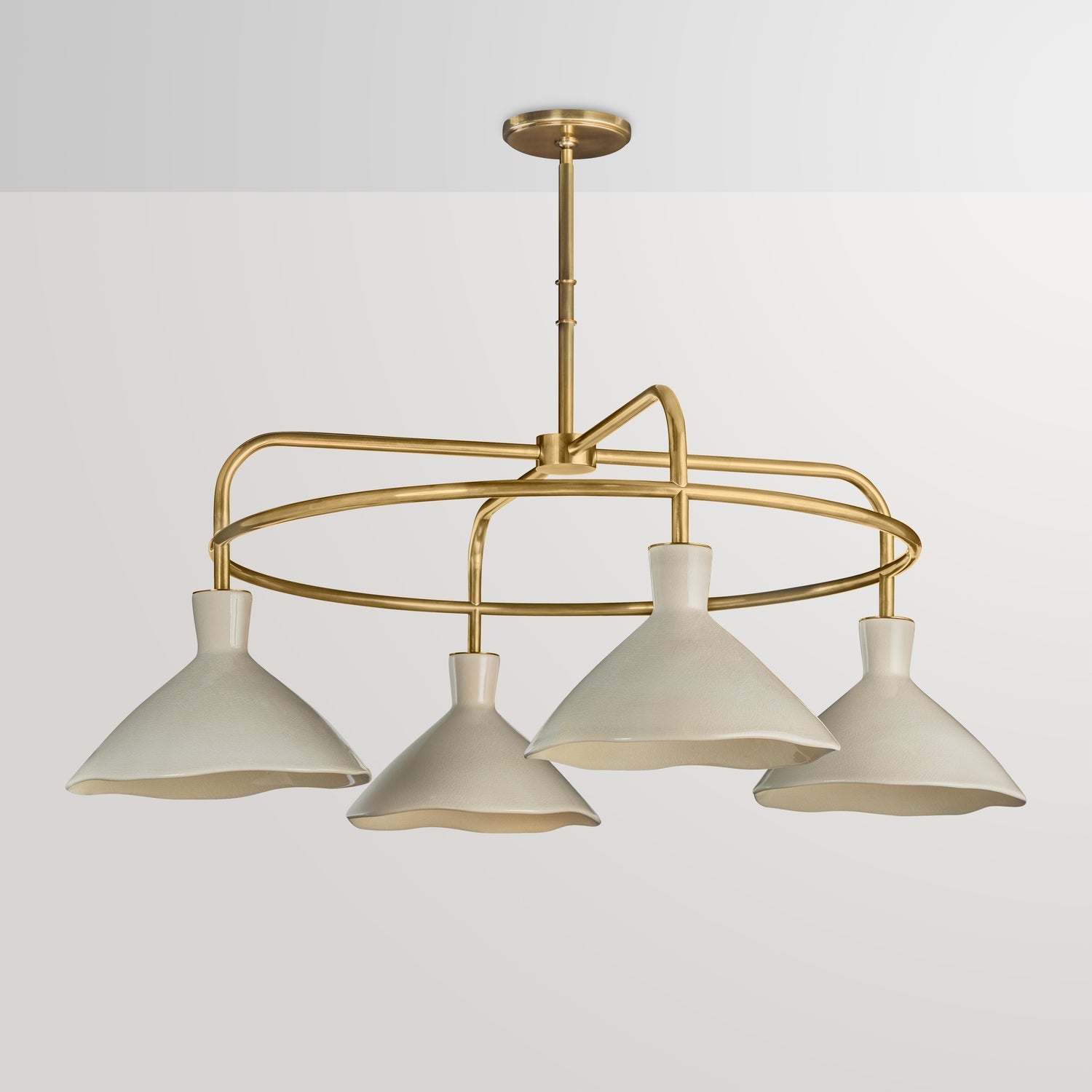 MENO HOME x Co. House Designs Dune Cream 4-Light Chandelier