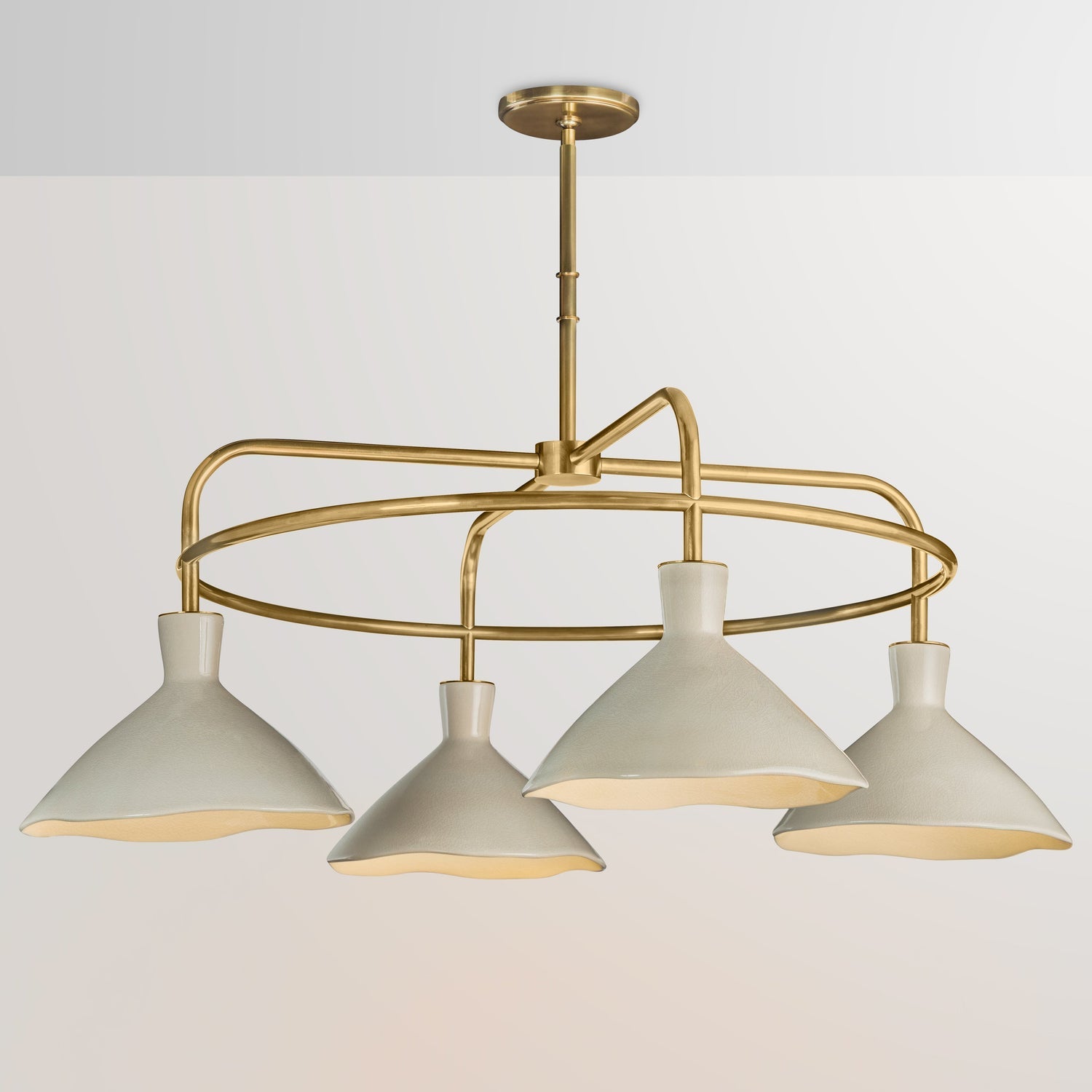 MENO HOME x Co. House Designs Dune Cream 4-Light Chandelier